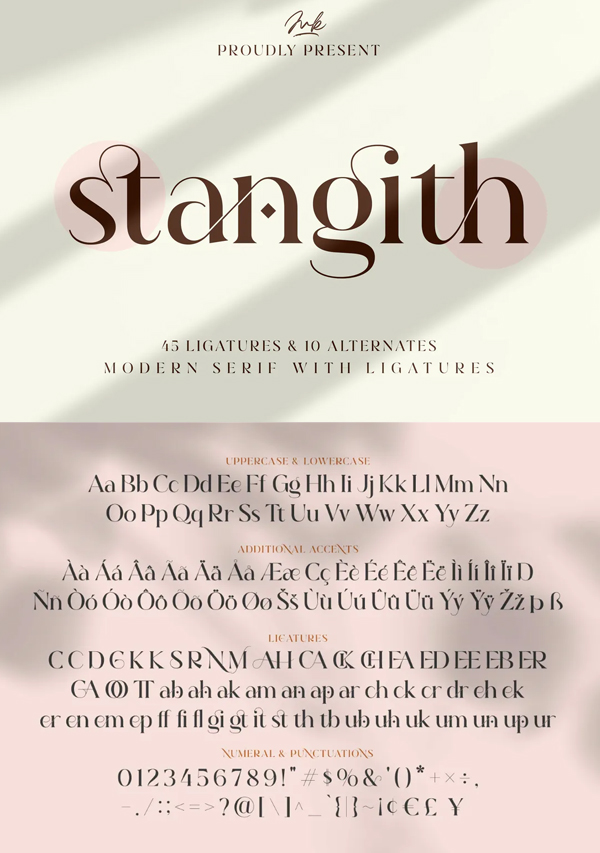 Stangith Modern Display Serif Font