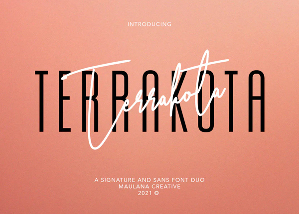 Terrakota Signature Sans Font Duo