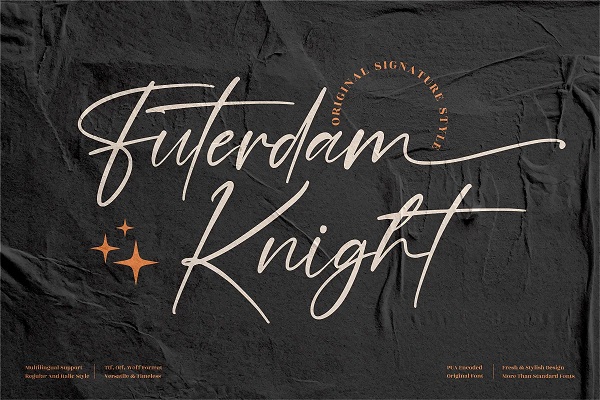 Futerdam Knight Signature Font
