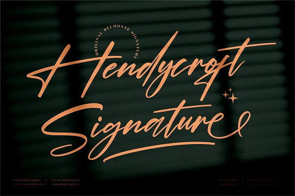 Hendycroft Signature Font