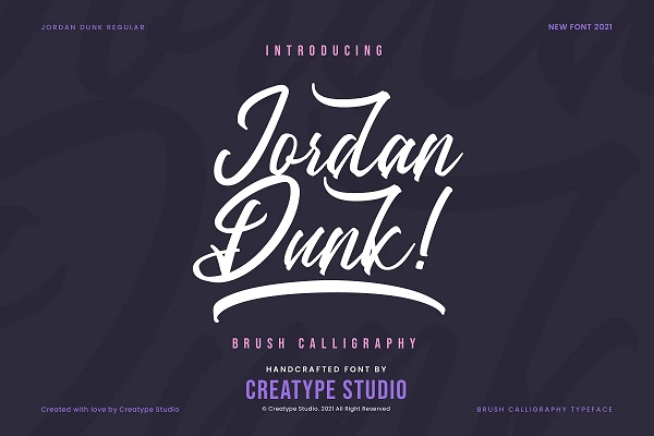 Jordan Dunk Brush Calligraphy