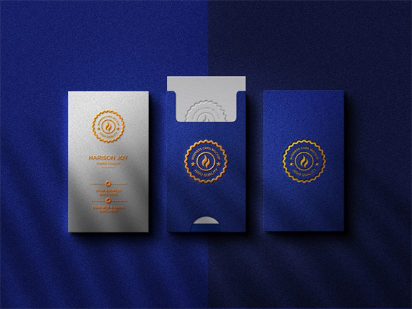 Download Free Luxury Business Card with Logo Mockup