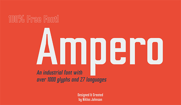 Ampero Logo Font Free Logo Font