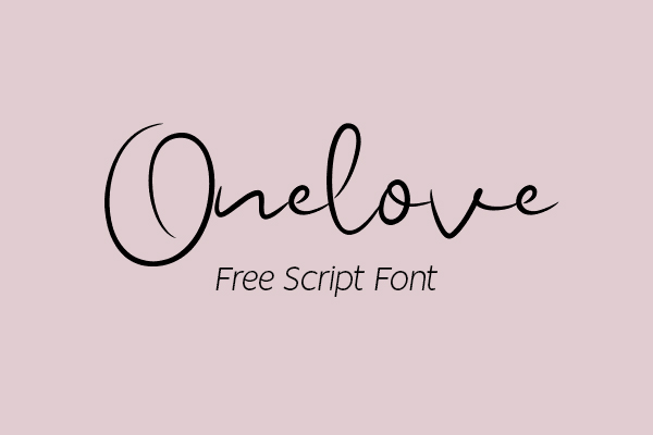 Onelove Script Logo Font Free Logo Font
