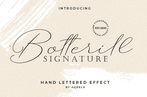 Botterill Signature Logo Font Free Logo Font