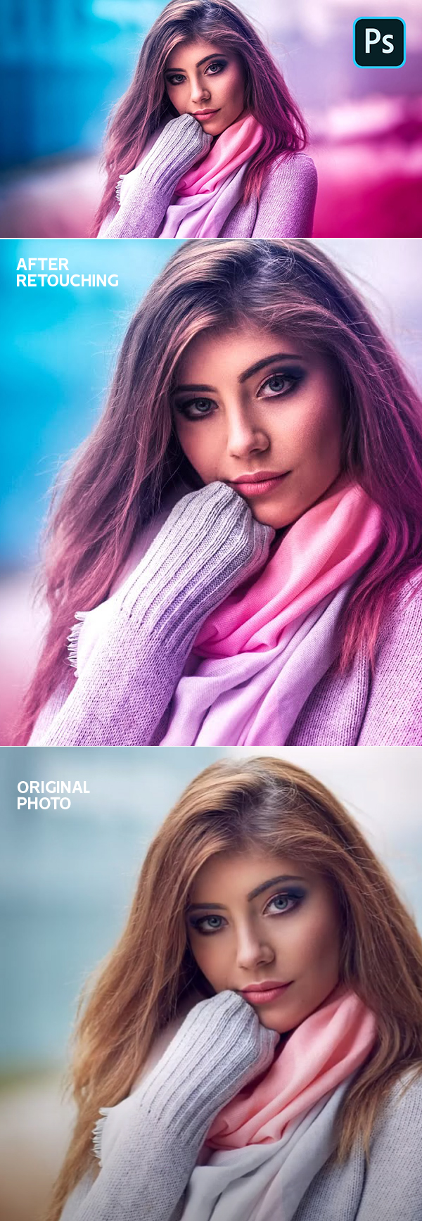 How to Create Colorize Portrait With Beautiful Gradients in Photoshop Tutorial
