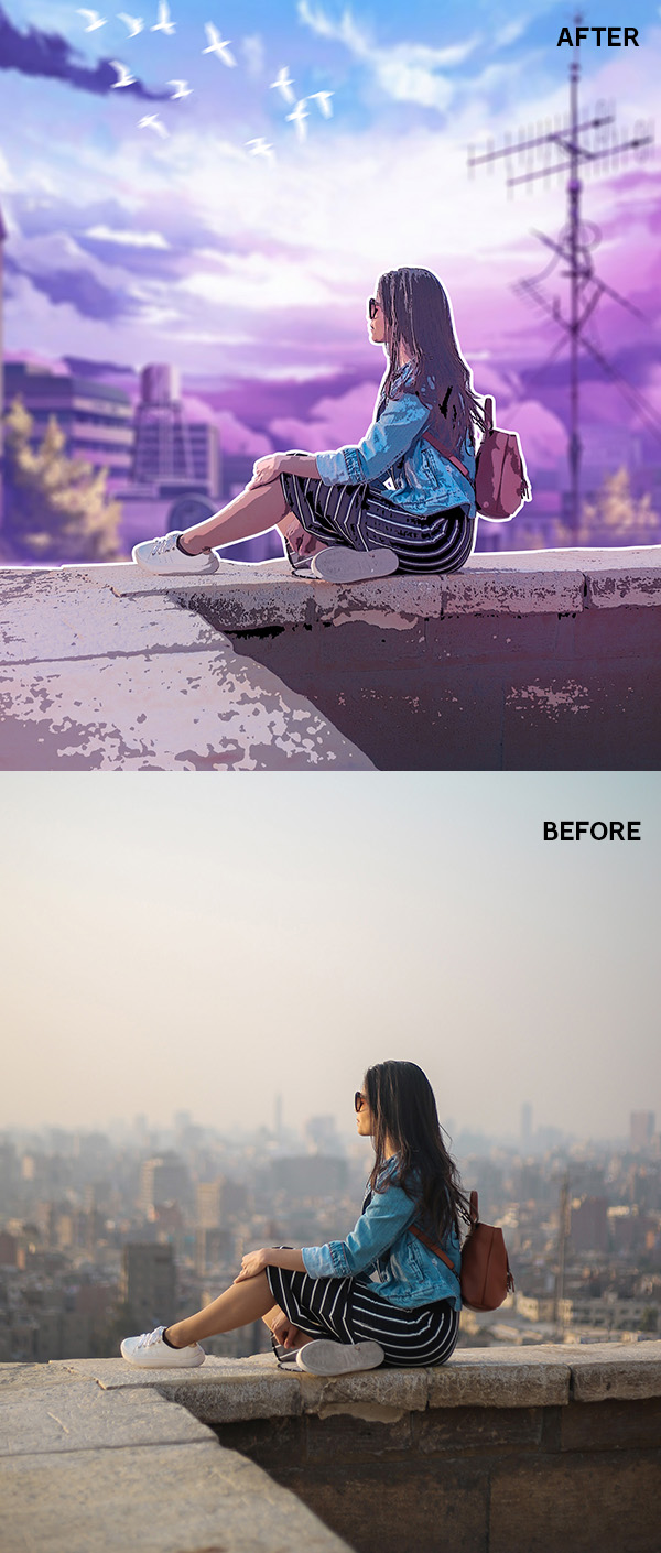 How to Turn Photo into Anime Style Effect Photoshop Tutorial