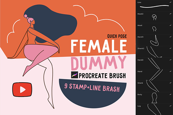 Procreate Brush Female dummy