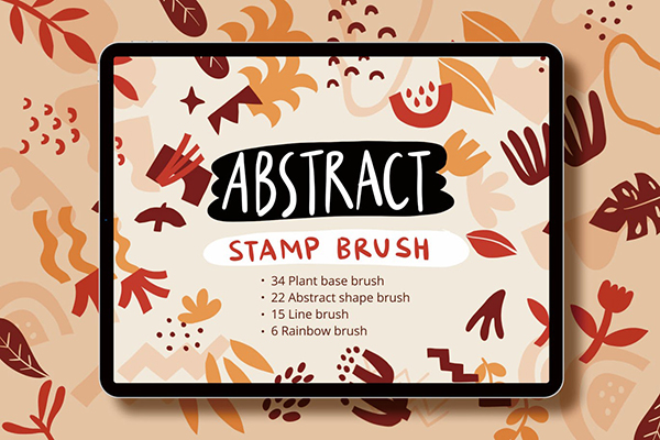 Procreate Abstract Shape Stamp Brush set