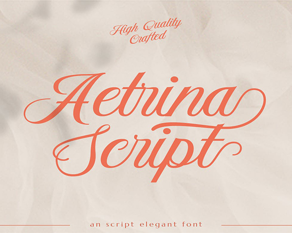 Aetrina Elegant Display Wedding Font