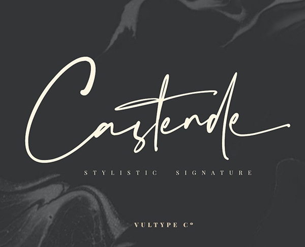 Castende - Signature Script Font