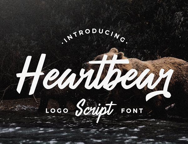 Heartbear Logo Script Font