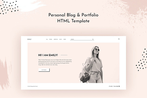 Emily - Personal Blog HTML Template