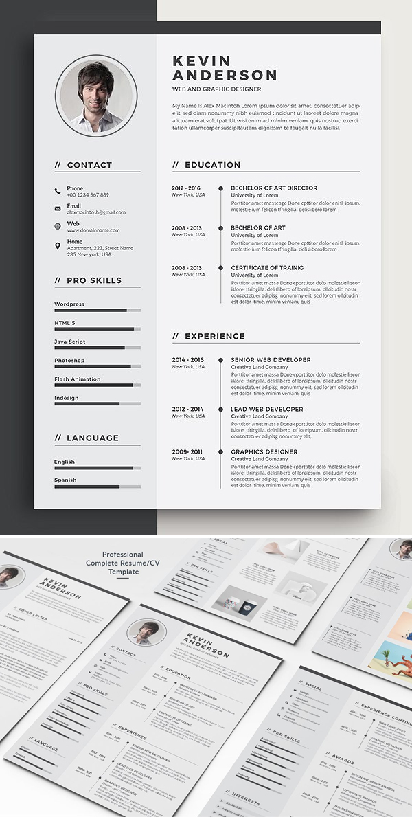 Professional 5 Pages Word Resume Template