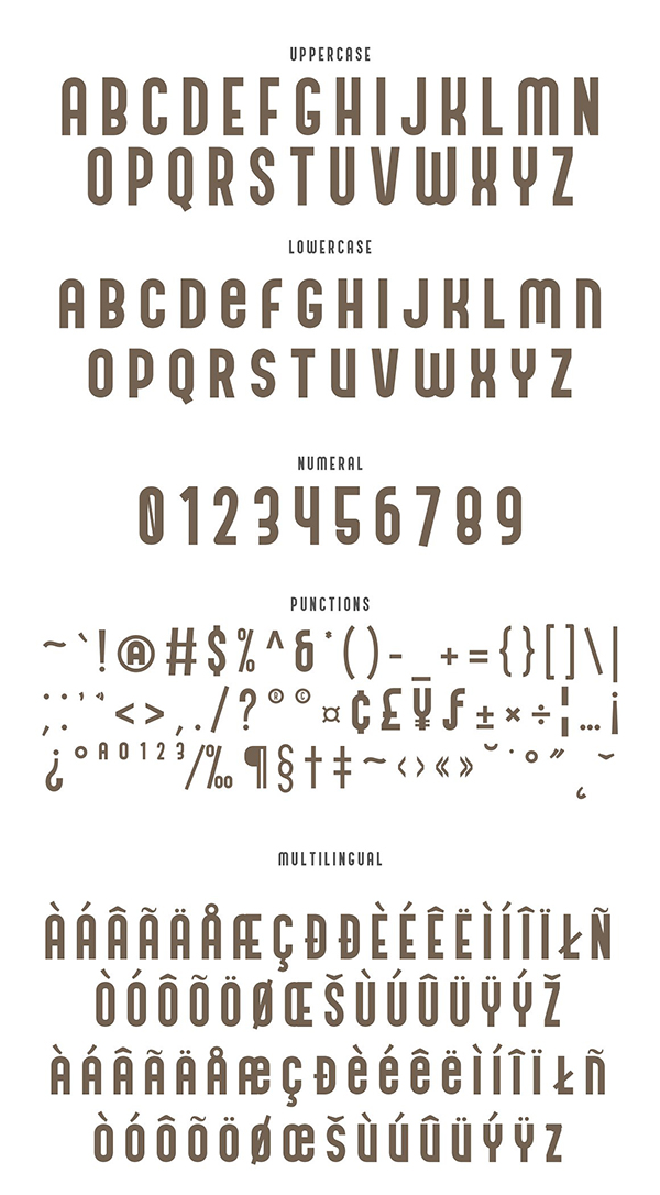 Andreas Condensed Sans Serif Font