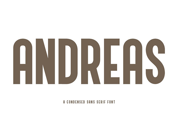 Andreas Condensed Sans Serif Free Font