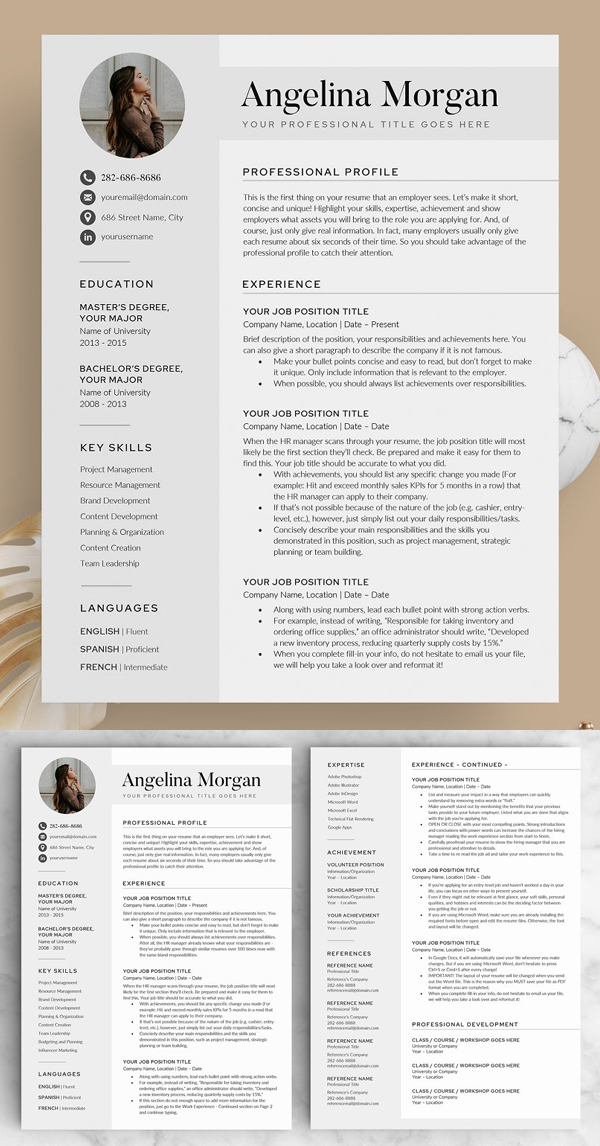 The Angel Resume Template