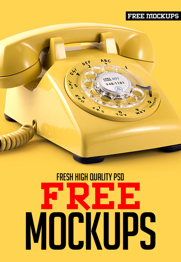 Free PSD Mockups: 33 Fresh Mockup Templates Download