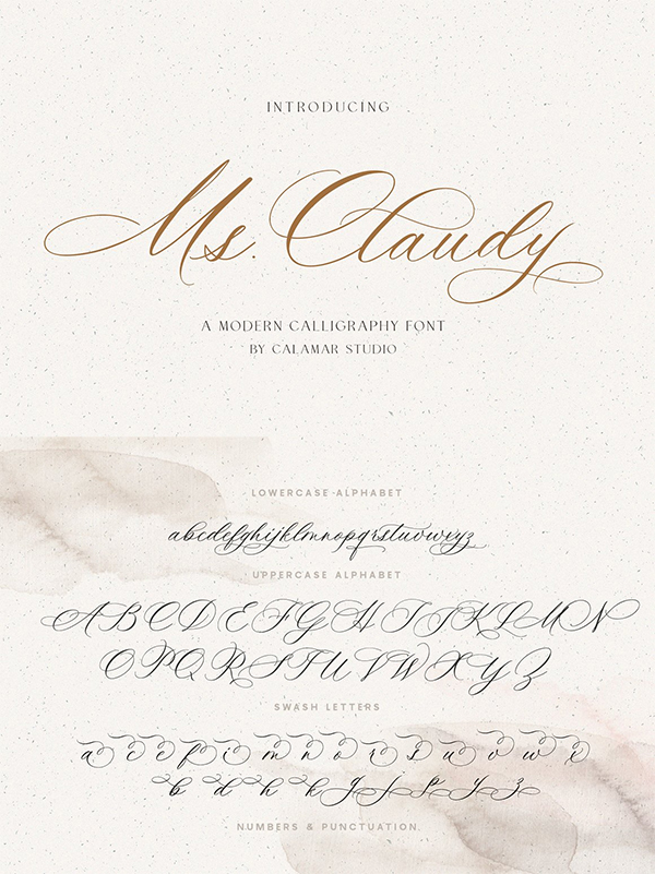 Ms Claudy Wedding Calligraphy Font