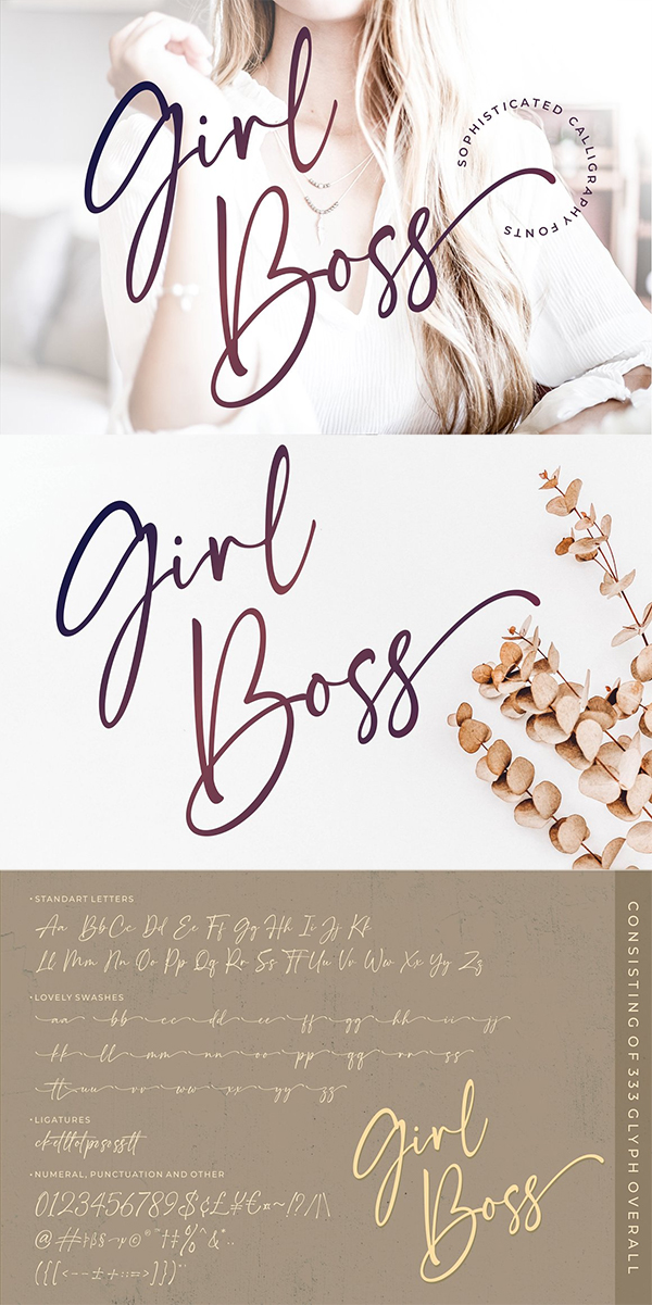 Girl Boss Sophisticated Calligraphy