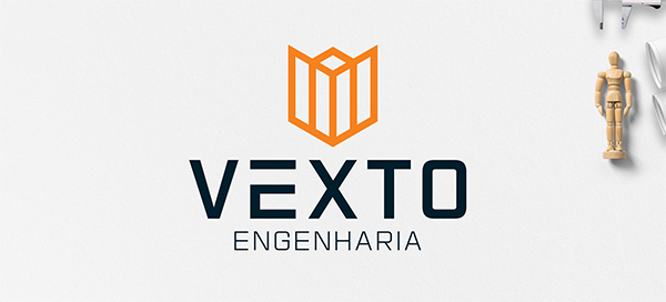 Vexto Engenharia Identity Logo Design