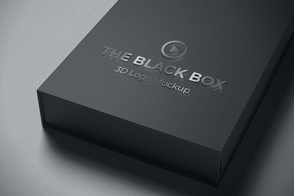 Logo Mockup on The Box with 3D Effect