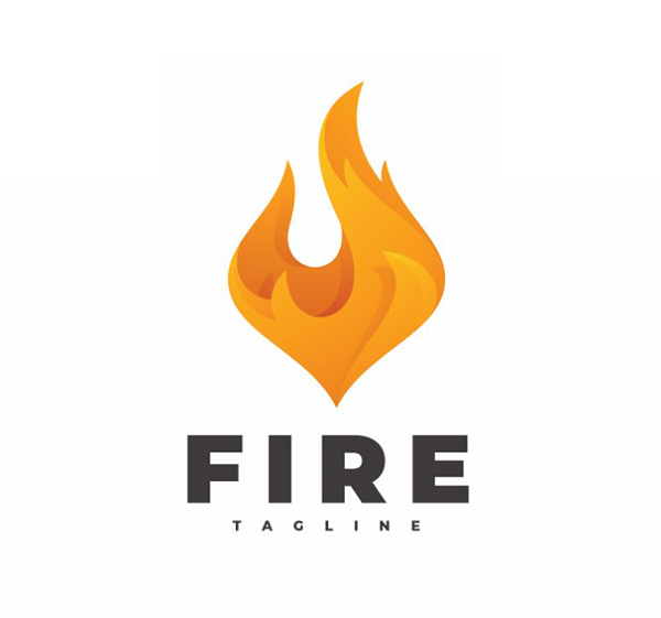 Modern Fire Flame Logo Template