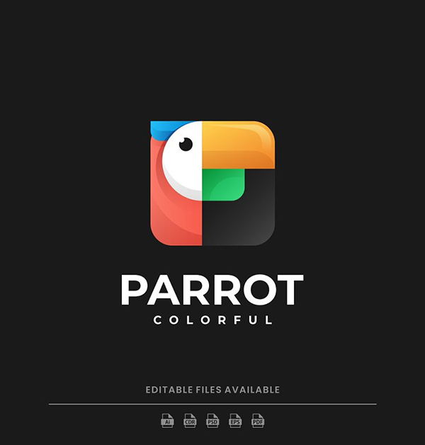 Parrot Gradient Logo Template