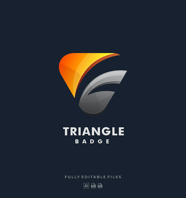 Triangle Badge Colorful Logo