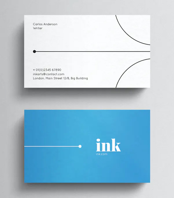 Minimal Blue Business Card Template