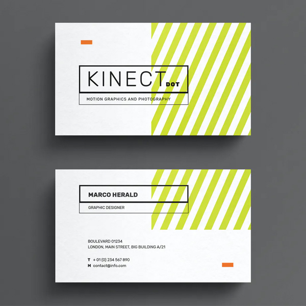 Minimal Striped Business Card Design