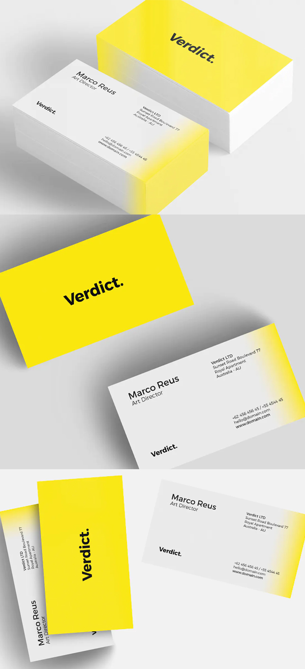 Yellow Minimal Business Card