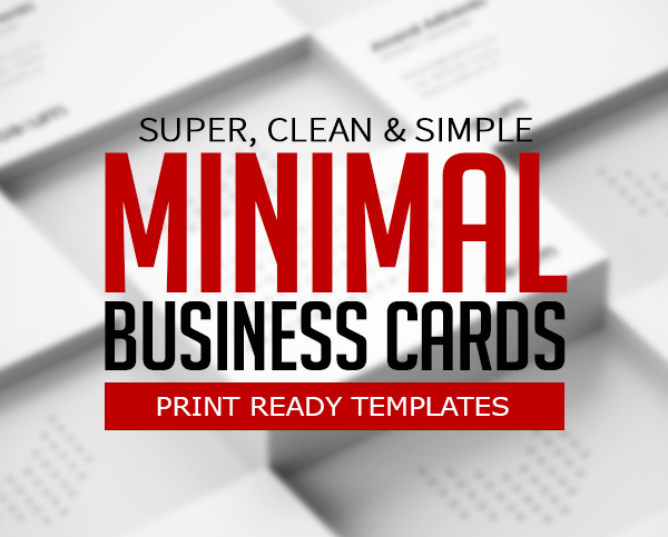 25 Super Minimal Business Cards Design