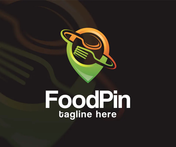 Food Pin Logo Template