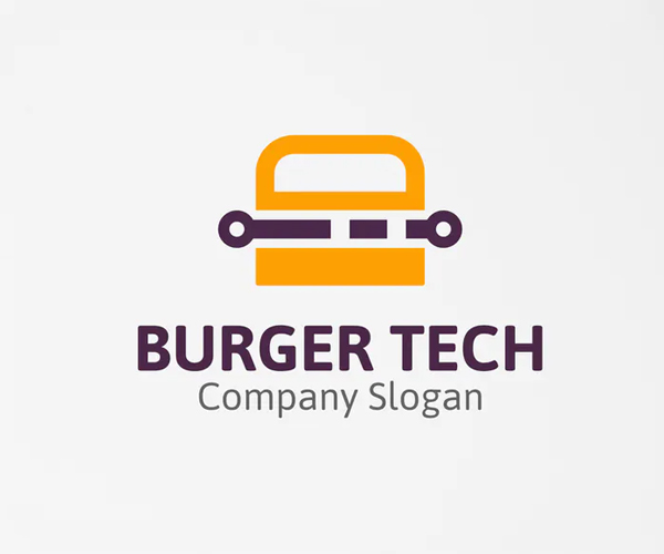 Burger Tech Logo Template