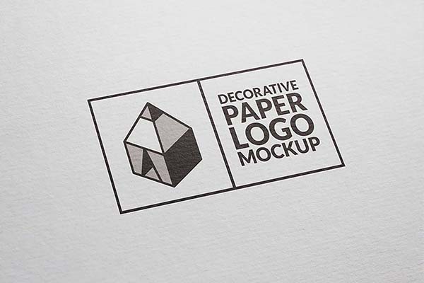 Free Decorative Paper Logo Mockup (PSD)