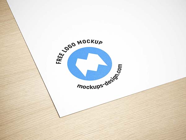 Free Paper Logo Mockup (PSD) Template