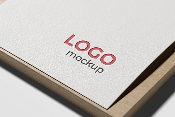 Logo Mockup on White Paper