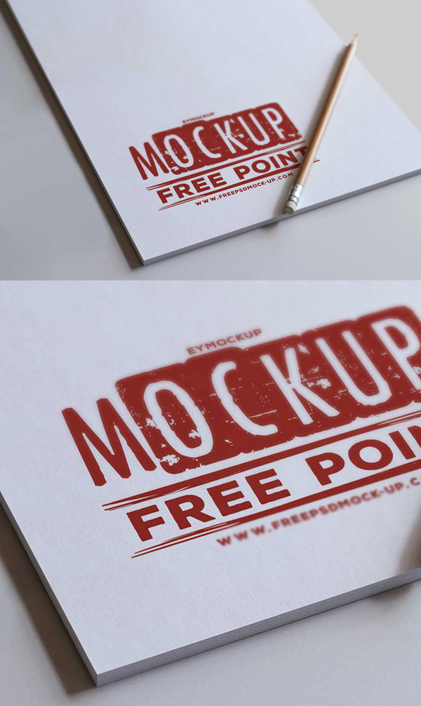 Free PSD Letter Pad Logo Mockup