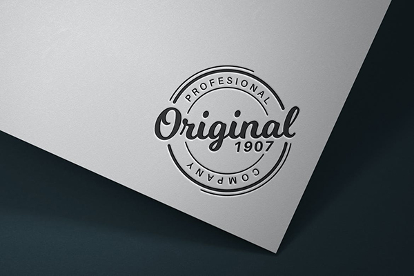 Logo on pure white paper