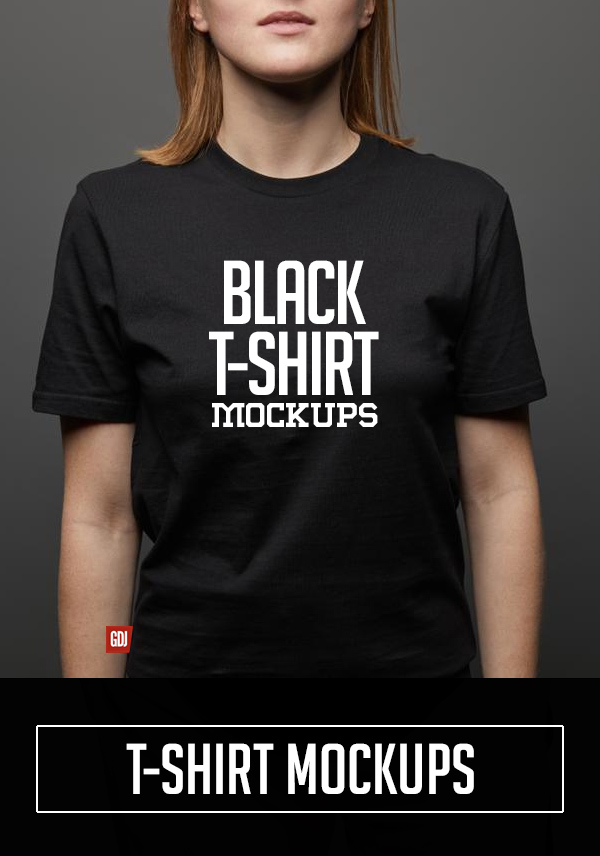 25 Black T-Shirt Mockups For Your T-Shirt Design