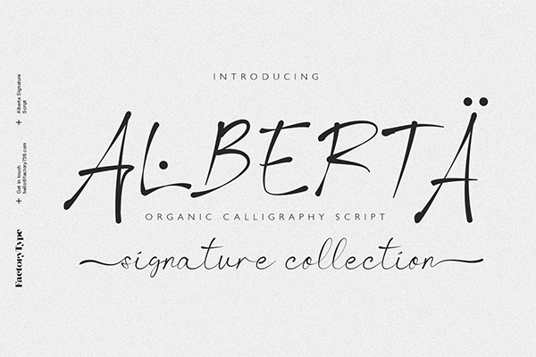 Alberta Signature Script Free Font