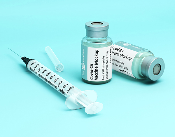 Vaccine Mockup Free PSD