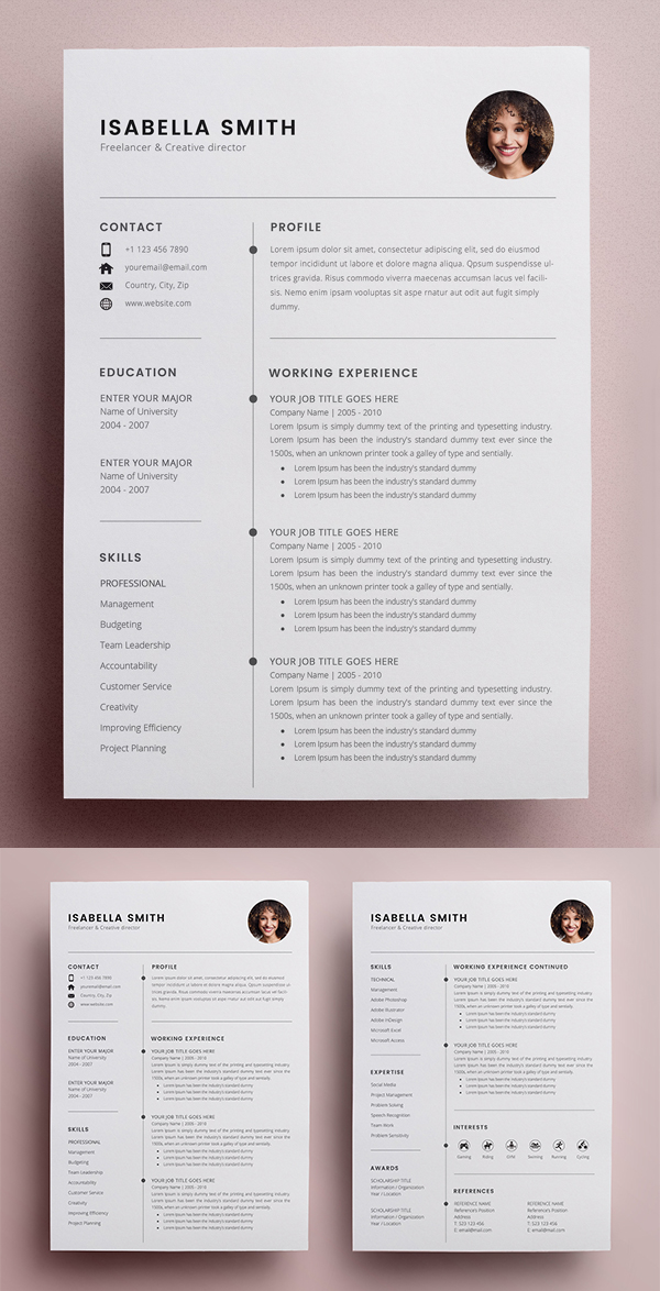 Free 3 Page Resume Template