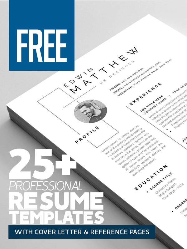 25+ Free CV / Resume Templates