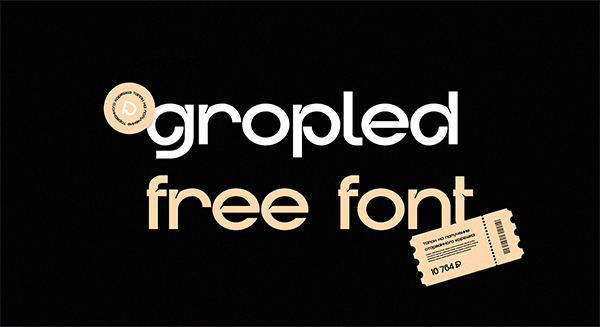 Gropled Display Free Font
