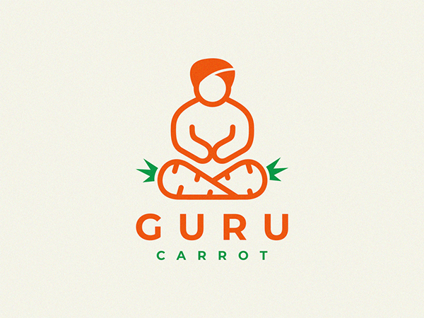 Guru carrot Logo Concept by Yuri Kartashev