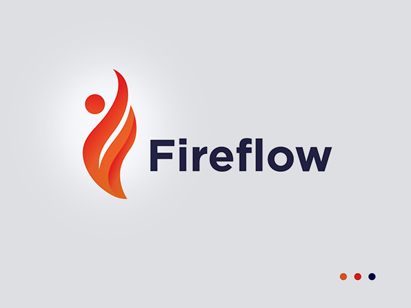 F Letter Mark logo (Fireflow) by Sazzad Hossain onu