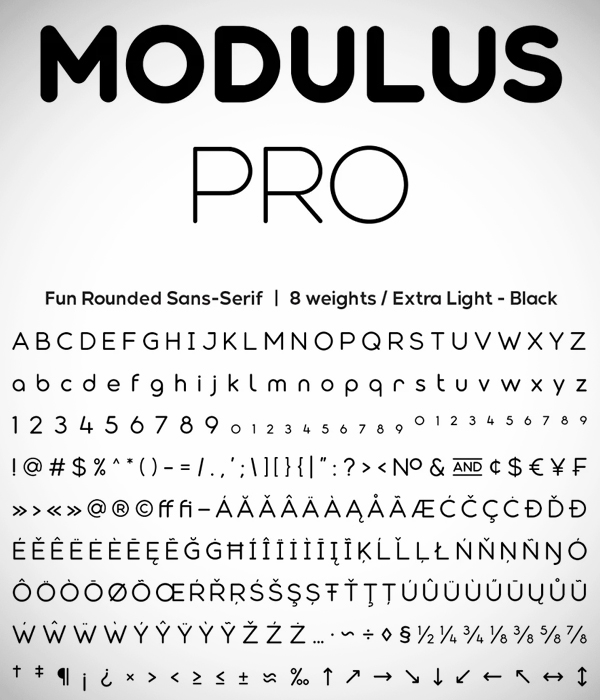Modulus Pro Rounded Font