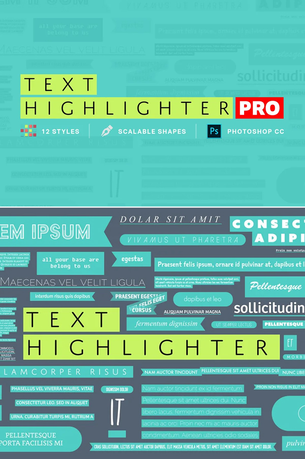 Text Highlighter Photoshop Actions